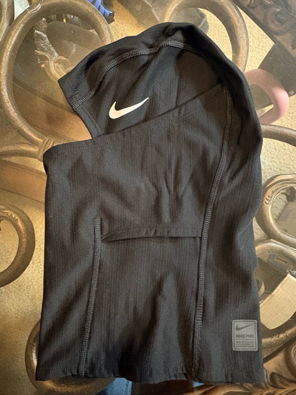 Nike Black Hooded Balaclava with White Swoosh